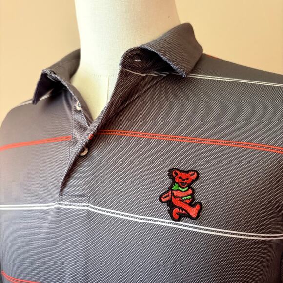 Grateful Dead Dancing Bear PGA Tour Golf Polo (M) - Picture 1 of 6